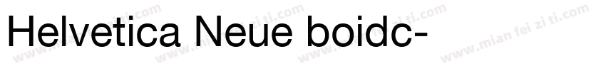 Helvetica Neue boidc字体转换